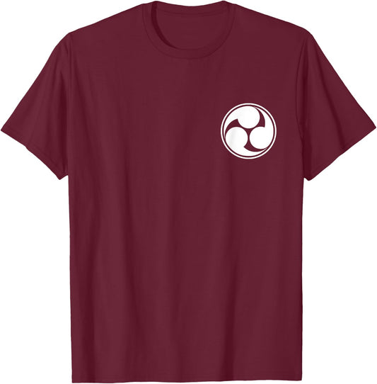 Mitsu Tomoe Japanese trinity symbol martial arts meditation T-Shirt - T-Shirt | Maroon