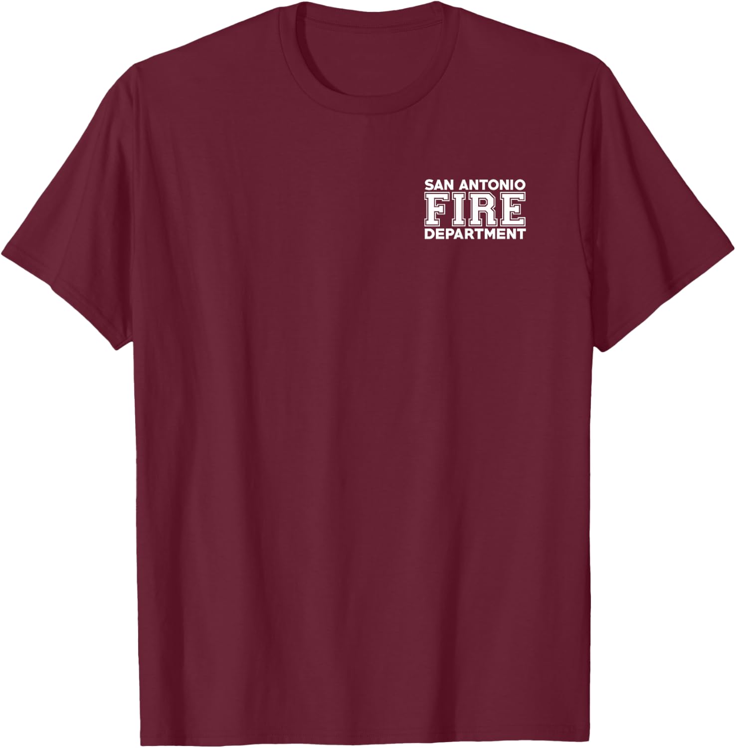 City of San Antonio Fire Rescue Texas Firefighter T-Shirt - T-Shirt | Maroon