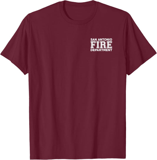 City of San Antonio Fire Rescue Texas Firefighter T-Shirt - T-Shirt | Maroon