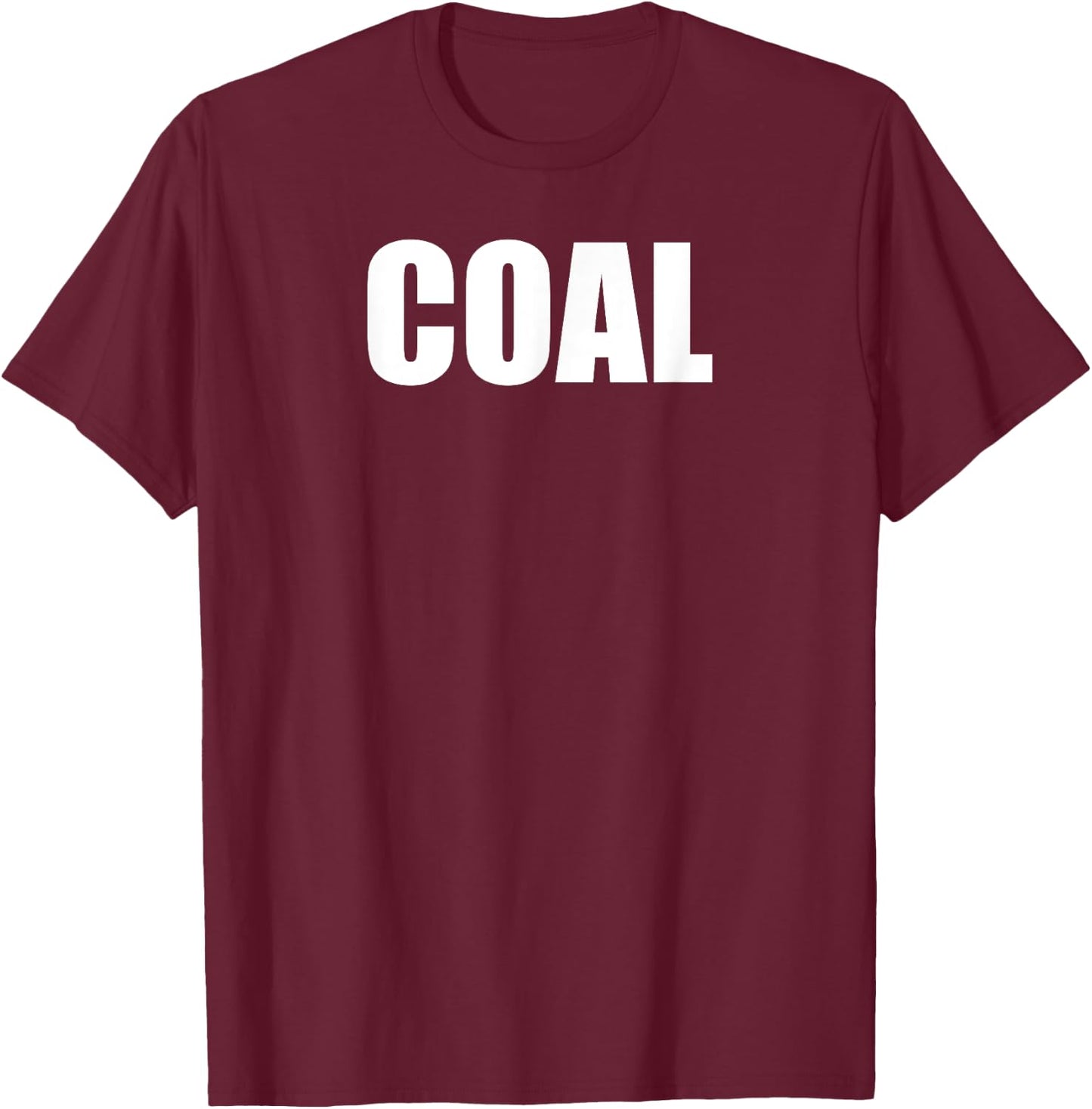 Funny DIY Coal Christmas Costume T-Shirt - T-Shirt | Maroon