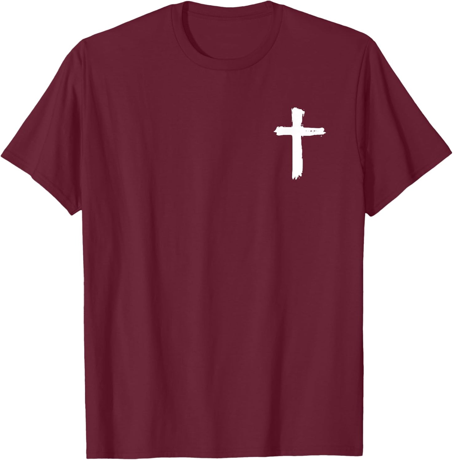 Jesus Saves John 3:16-17 Front and Back Print Christian T-Shirt - T-Shirt | Maroon