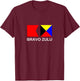 Bravo Zulu BZ Well Done US Military Red Signal Flag Veteran T-Shirt - T-Shirt | Maroon