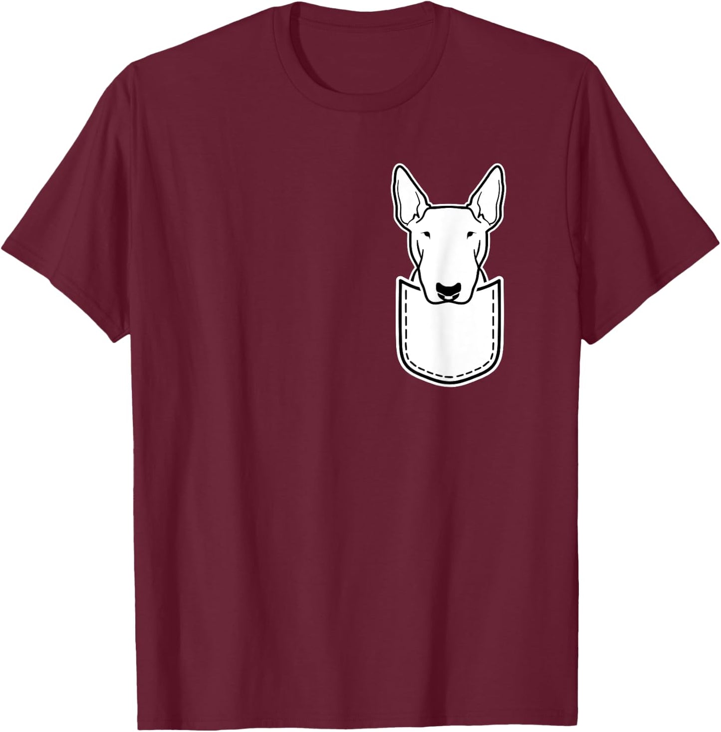 Bull terrier pocket T-Shirt - T-Shirt | Maroon
