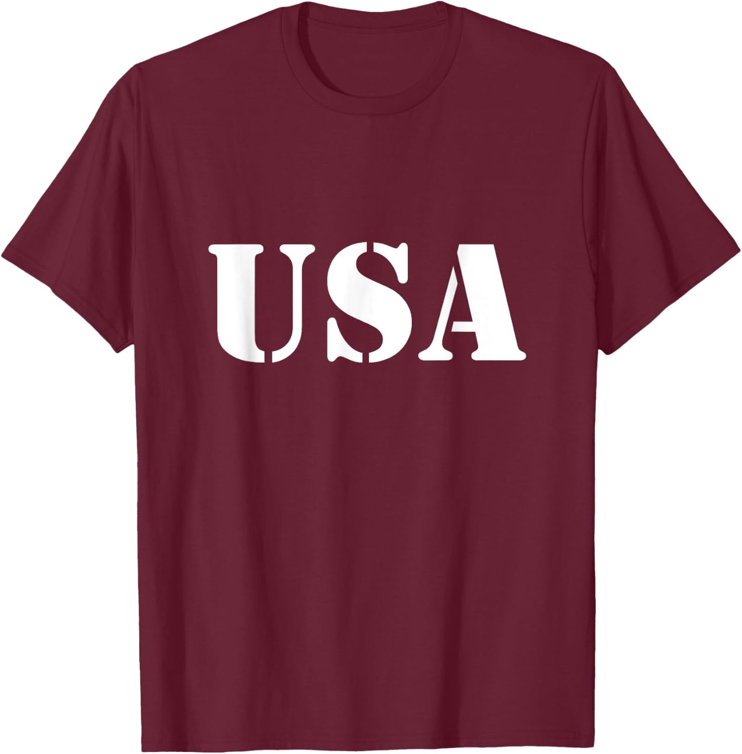 USA Logo Shirt - Military Look T-Shirt - T-Shirt | Maroon