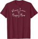 Peace Love Happy Hour Apparel Martini Bar T-Shirt - T-Shirt | Maroon