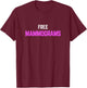 Free Mammograms , Funny Pink Support T-Shirt - T-Shirt | Maroon