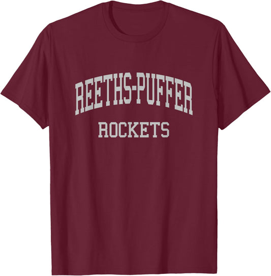 Reeths-Puffer High School HS Muskegon MI Retro Sports T-Shirt - T-Shirt | Maroon