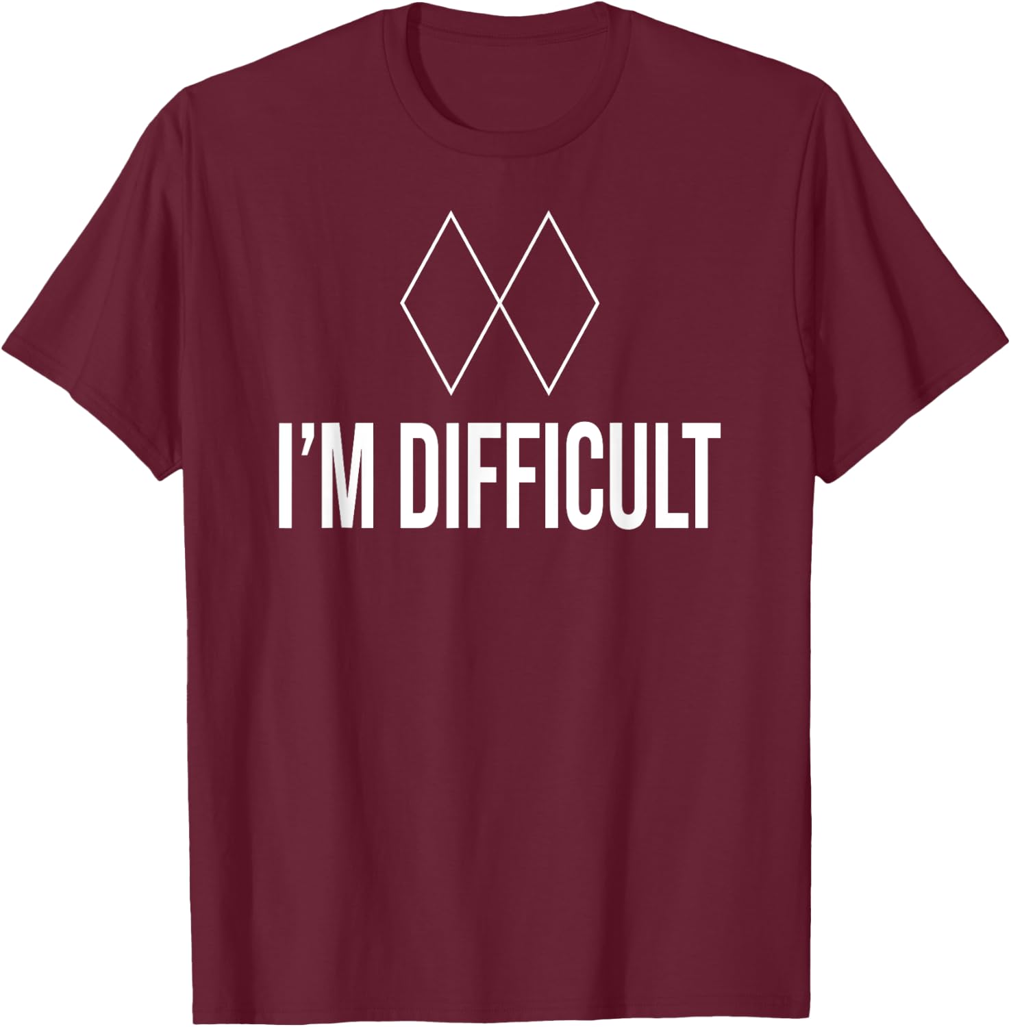 Im Difficult Black Diamond Kids And Ski T-Shirt - T-Shirt | Maroon