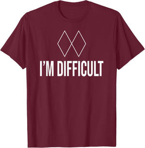 Im Difficult Black Diamond Kids And Ski T-Shirt - T-Shirt | Maroon