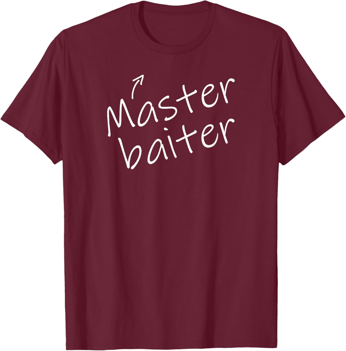 Funny Fishing Master Baiter Adult Humor T-Shirt - T-Shirt | Maroon