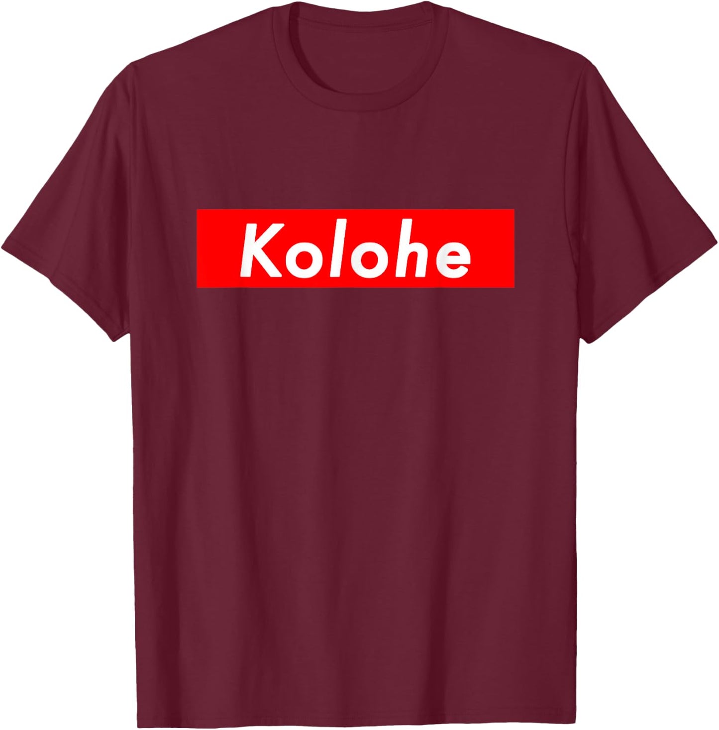 Hawaiian Kolohe Rascal Red Rectangle T-Shirt - T-Shirt | Maroon
