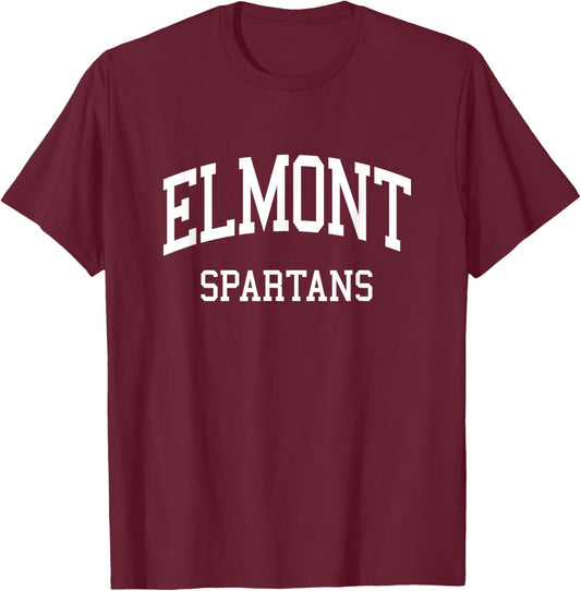 Elmont Memorial High School HS Elmont NY Retro Sports T-Shirt - T-Shirt | Maroon