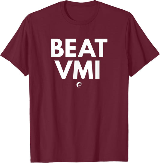 Beat V M I - South Carolina Virginia Military College T-Shirt - T-Shirt | Maroon