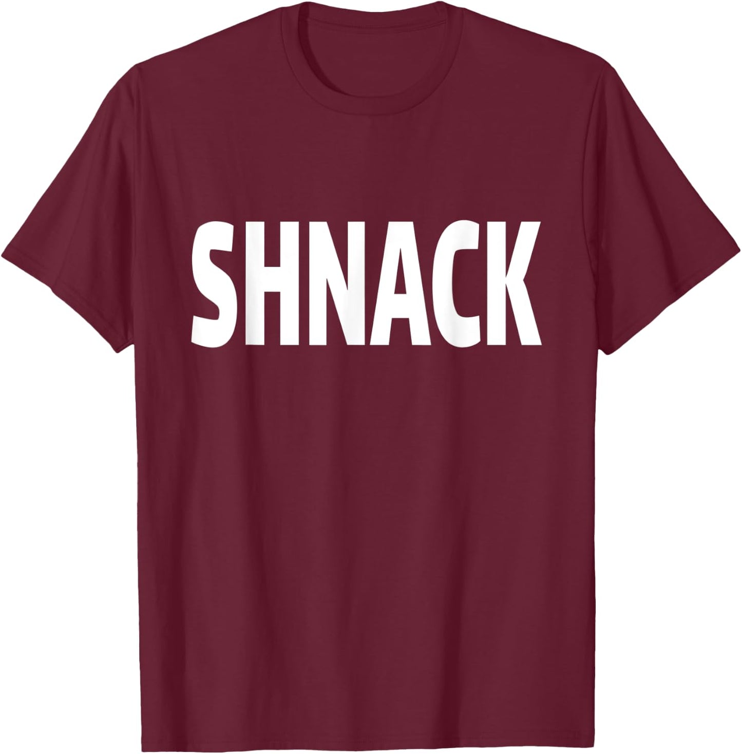 Shnack Snack Shirt Influencer Black Slogan T-Shirt - T-Shirt | Maroon