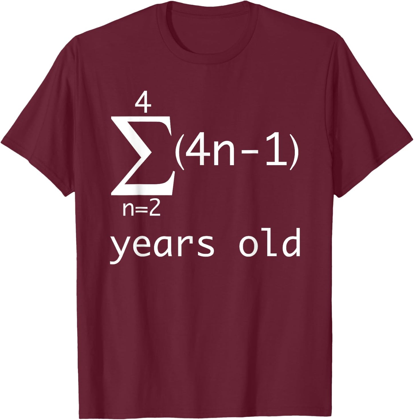 Funny Math Geek Shirt-33rd Birthday 33 Years Old Math Lovers T-Shirt - T-Shirt | Maroon