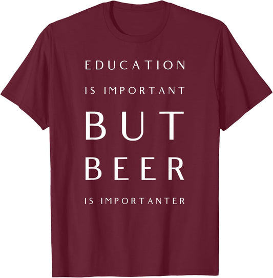 Fun Teacher Drinking Craft Beer Lover Accessories & Gifts Women T-Shirt - T-Shirt | Maroon