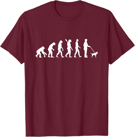 Border Terrier evolution T-Shirt - T-Shirt | Maroon
