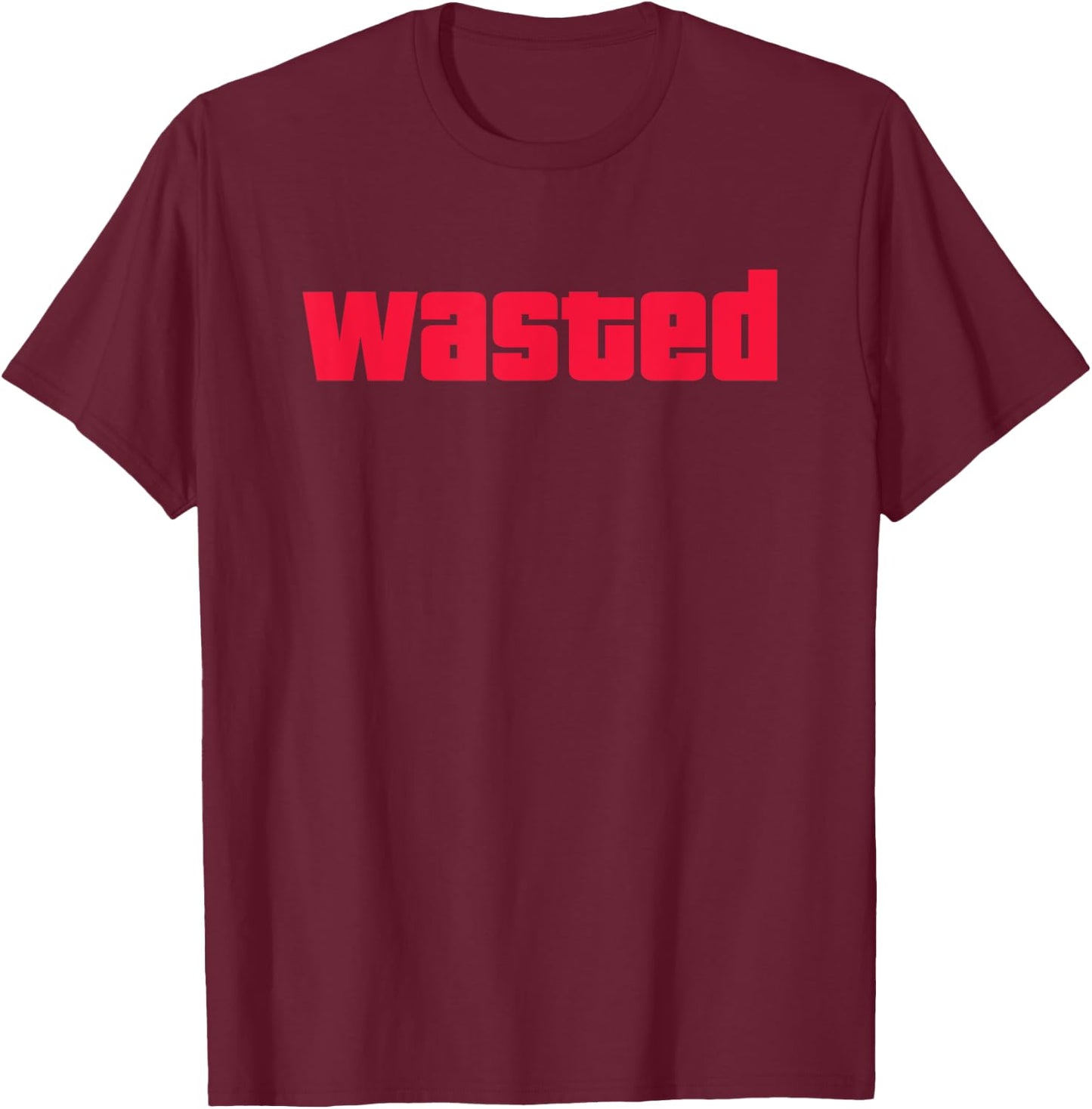 Funny Wasted Gaming Inspired wasted Novelty T-Shirt - T-Shirt | Maroon