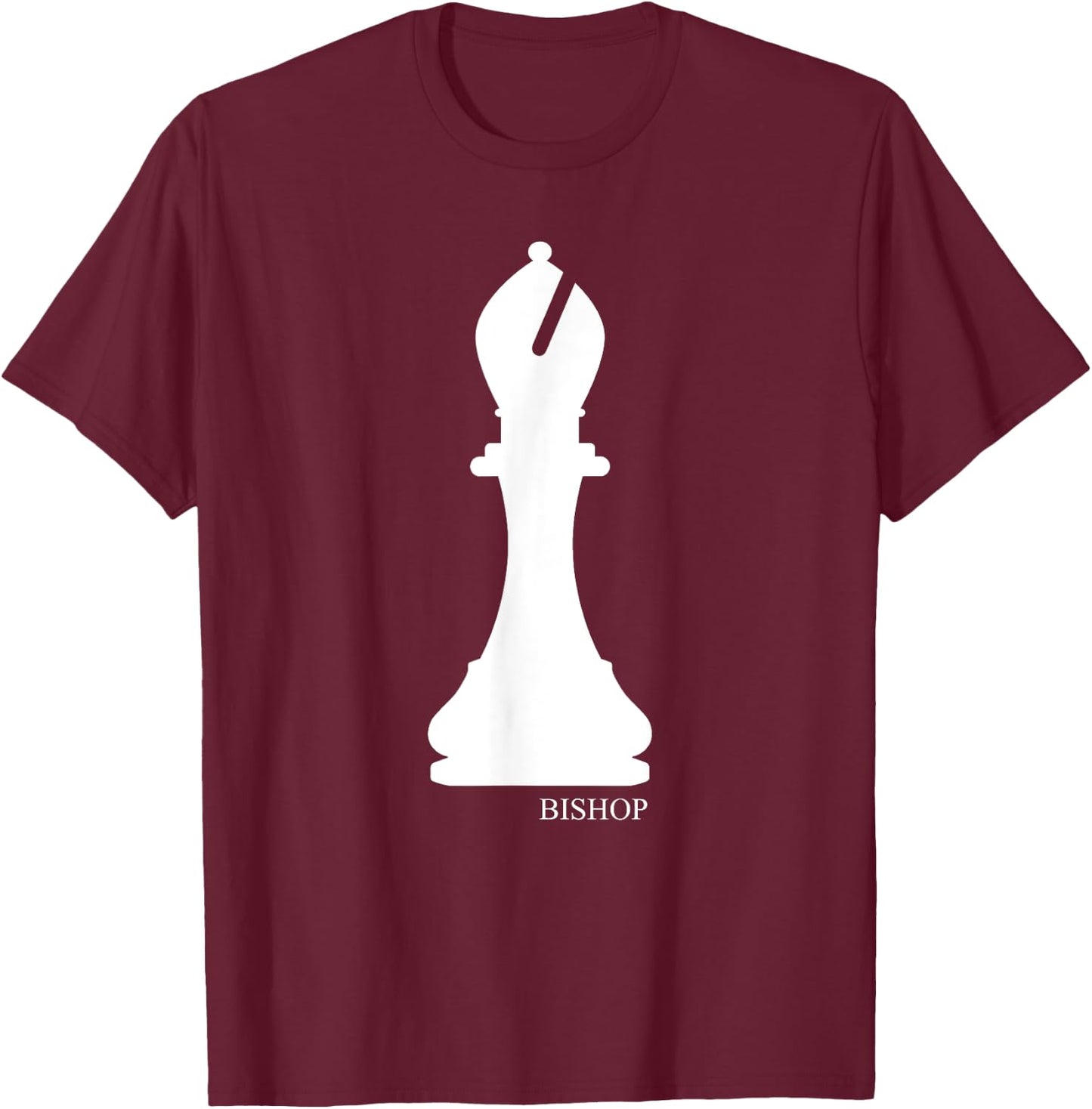 Bishop Chess Piece Group Costume Chess Club Chess Board T-Shirt - T-Shirt | Maroon