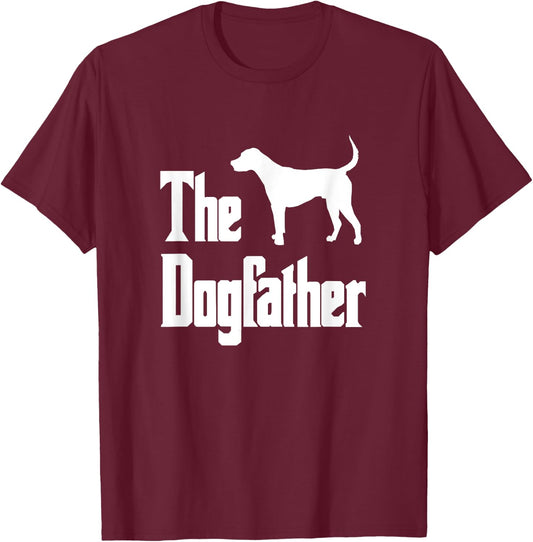 The Dogfather , American Foxhound Dog silhouette T-Shirt - T-Shirt | Maroon