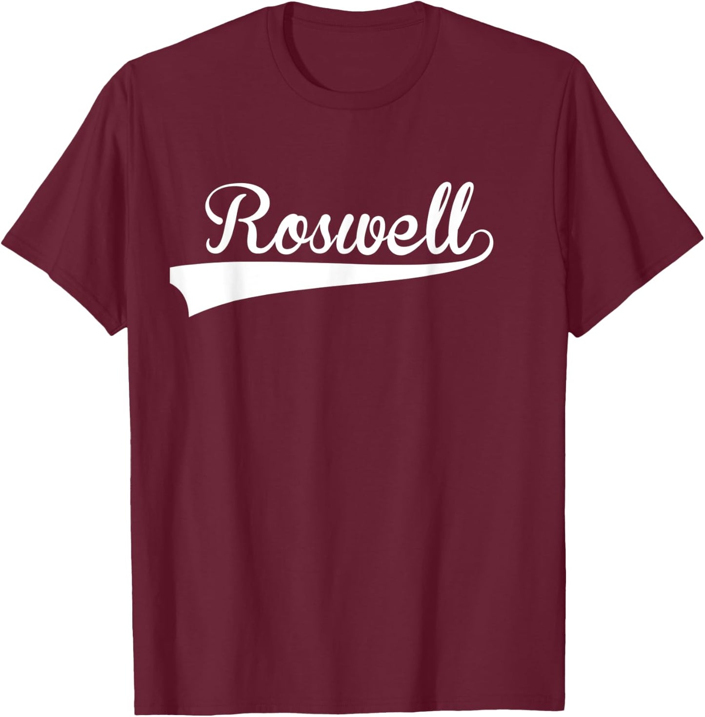 ROSWELL Baseball Styled Jersey Shirt Softball T-Shirt - T-Shirt | Maroon