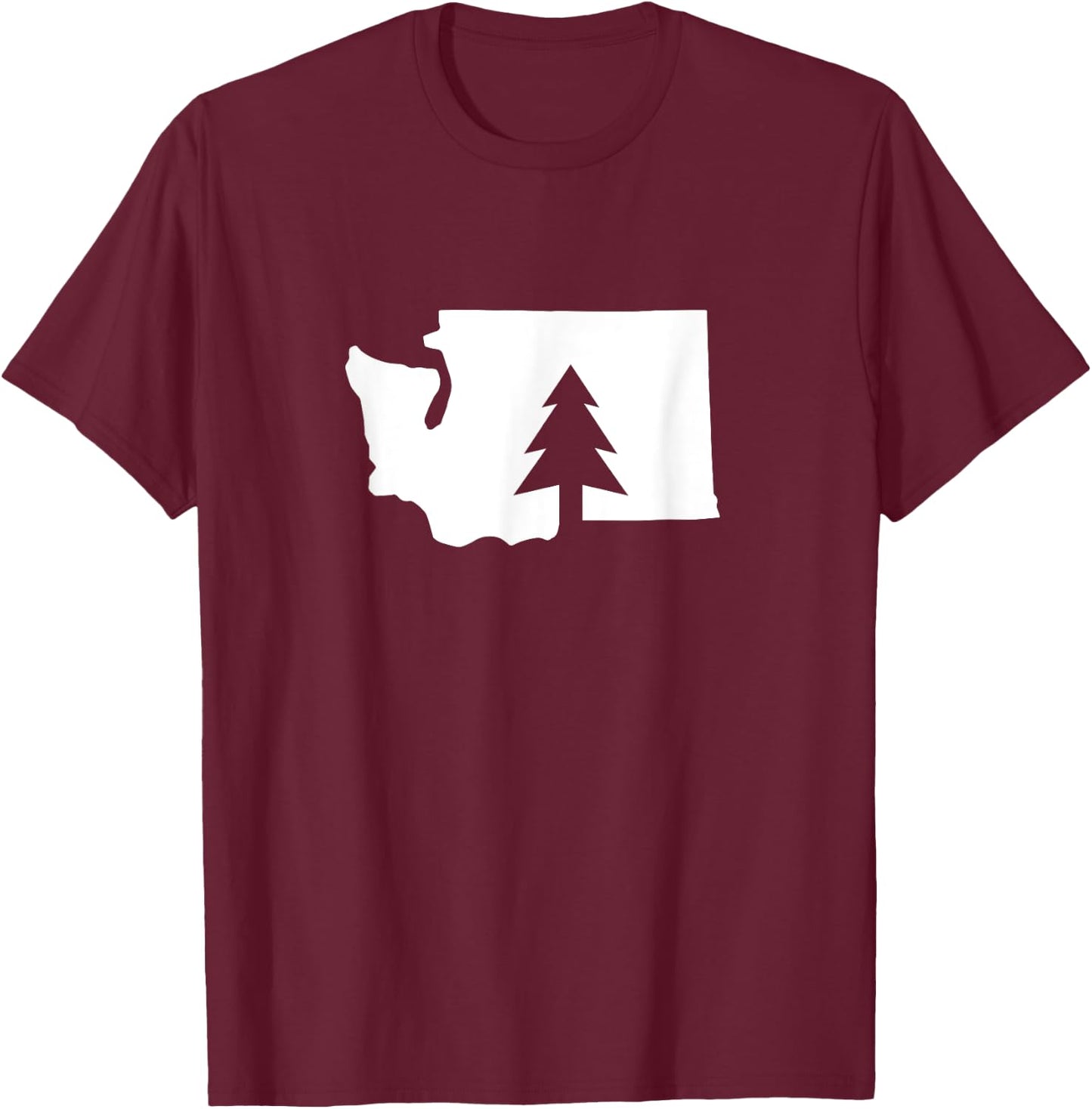 Washington State Tree PNW T-Shirt - T-Shirt | Maroon