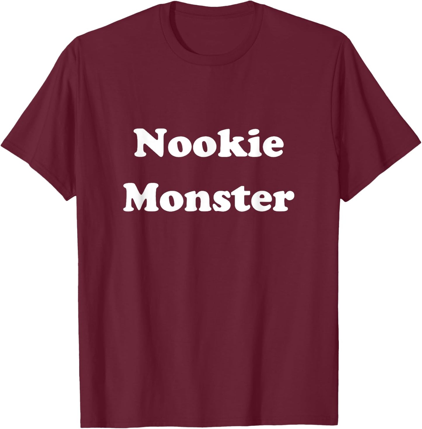 Nookie Monster Sexy Couples Cuddling T Shirt T-Shirt - T-Shirt | Maroon