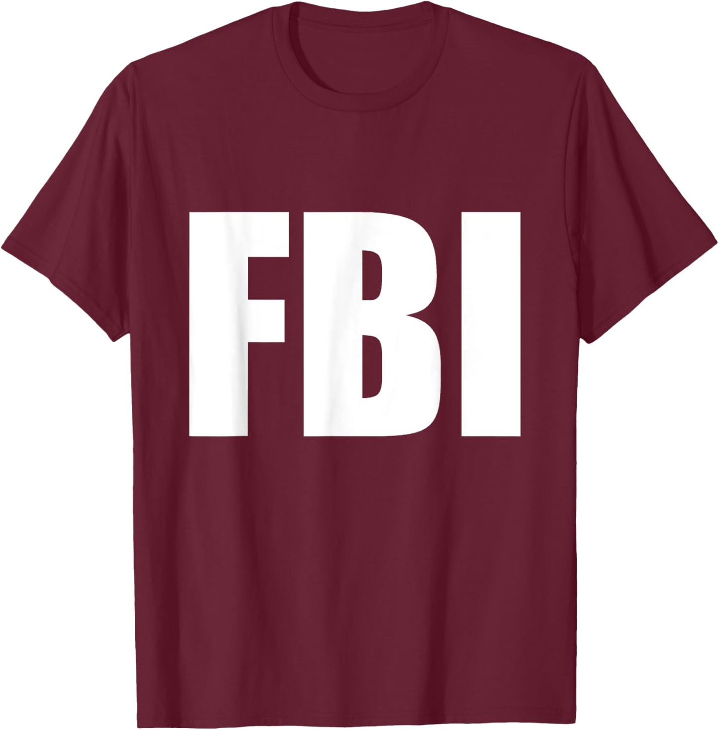 FBI Replica Agent Inspector Funny Halloween Costume T-Shirt - T-Shirt | Maroon