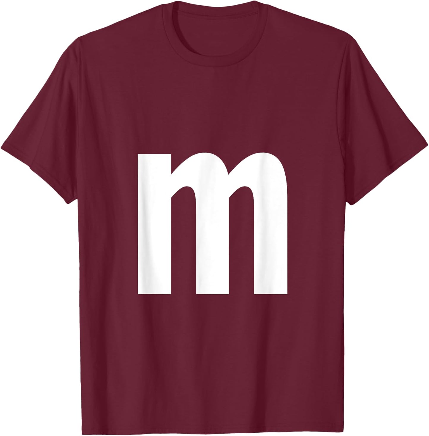 Alphabet Letter M (Lower case m) T-Shirt - T-Shirt | Maroon