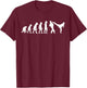 Funny Human Taekwondo Fighter Evolution Korean Sparring T-Shirt - T-Shirt | Maroon