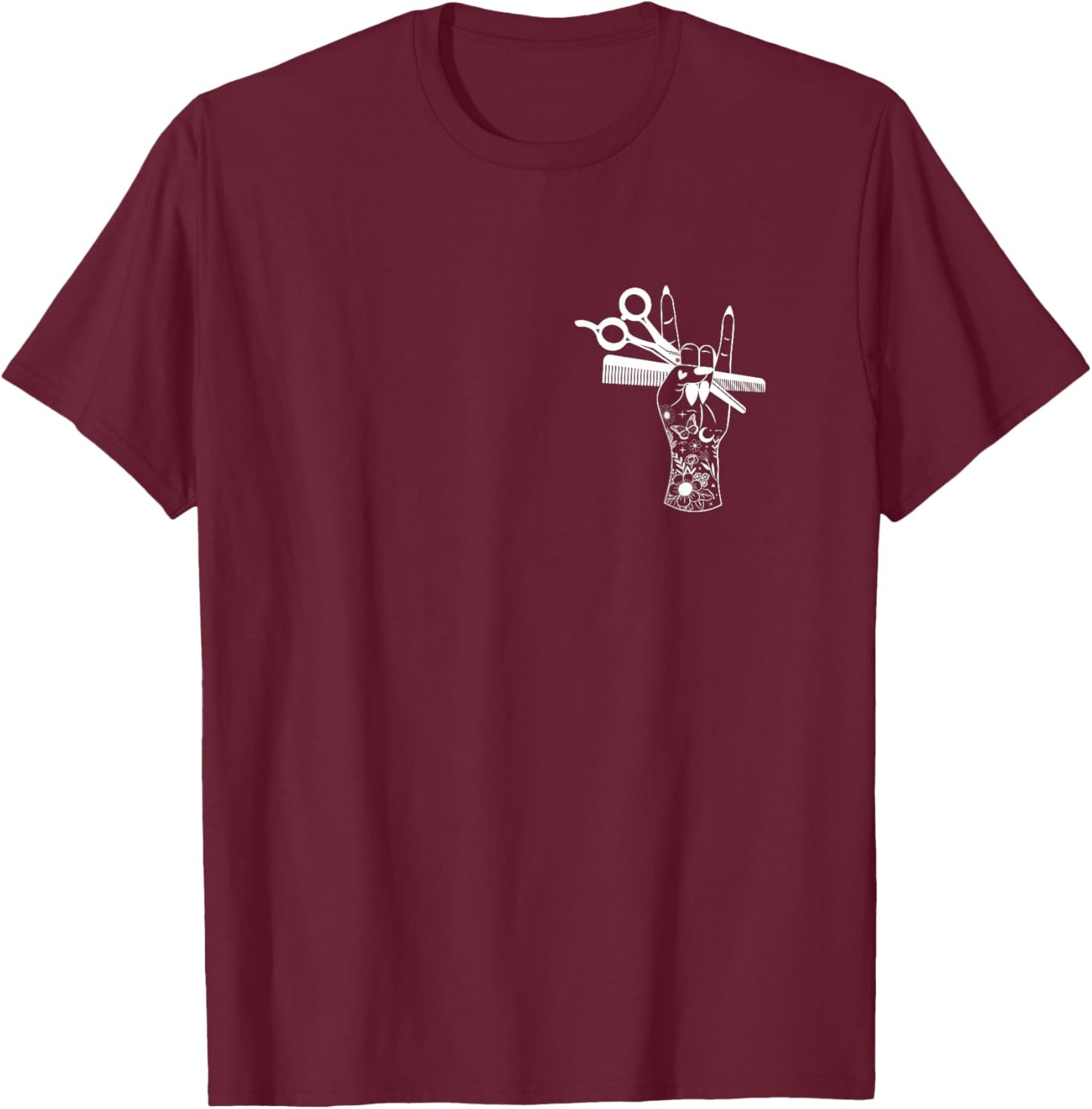 I Do All The Hot Girls Hair Hairdresser Hairstylist T-Shirt - T-Shirt | Maroon