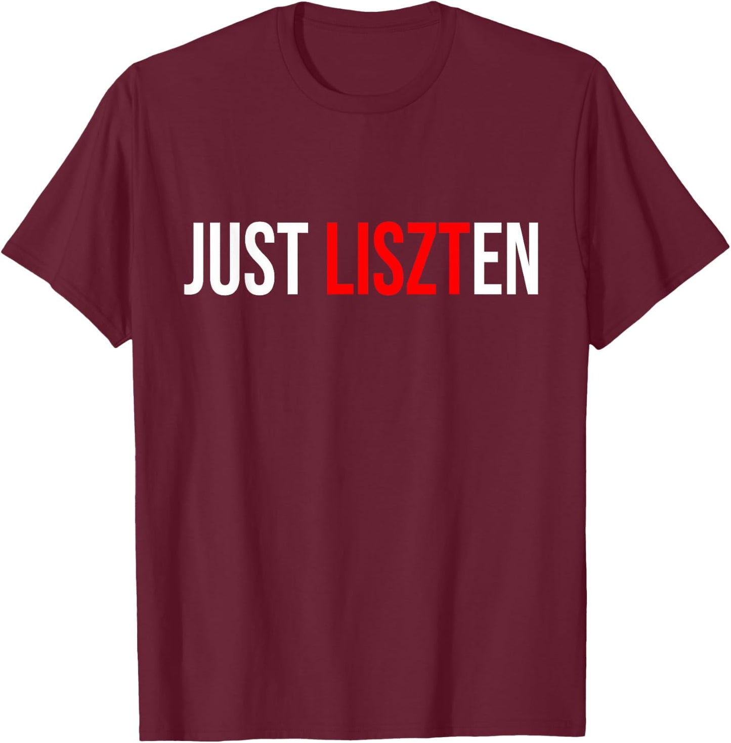 Classical Music T Shirt Franz Liszt Piano T-Shirt - T-Shirt | Maroon