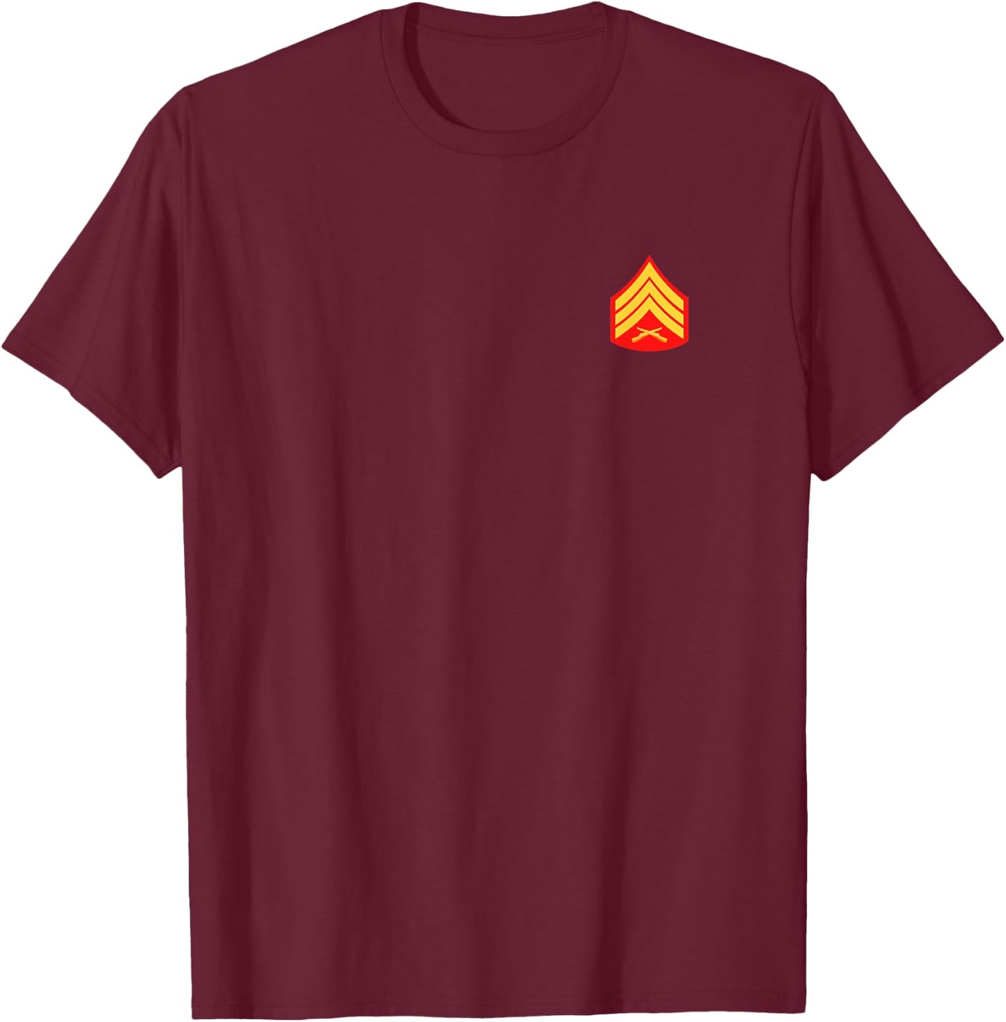 Sergeant Rank T-Shirt - T-Shirt | Maroon