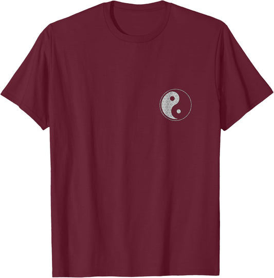 Yin Yang Tai Chi, Qi Gong, Yoga, Wushu, Martial Arts Bagua Zhang T-Shirt - T-Shirt | Maroon