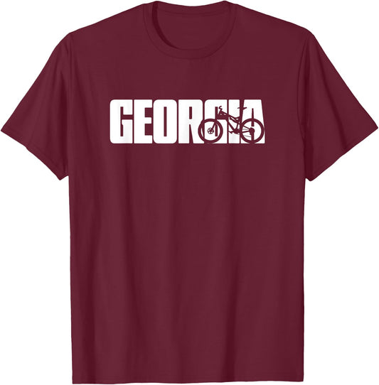 Mountain Bike Georgia - GA MTB T-Shirt - T-Shirt | Maroon