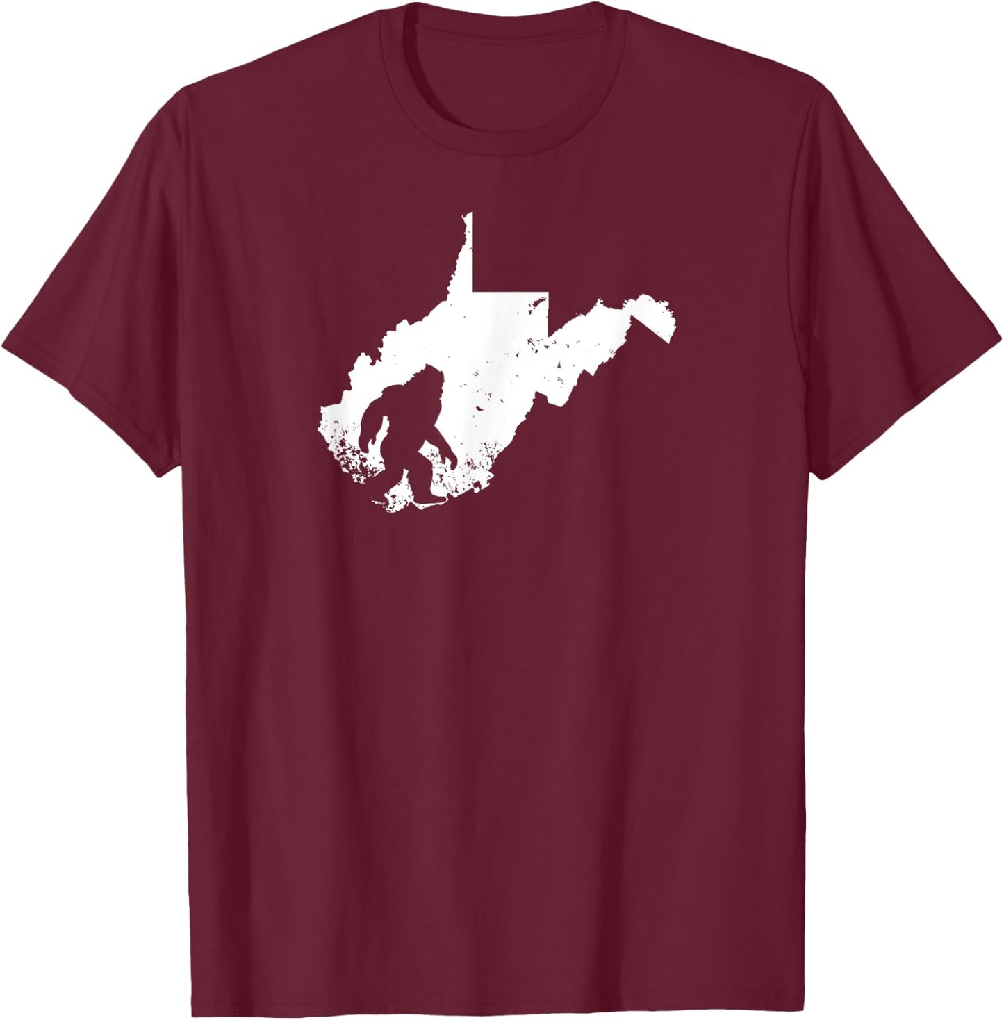 Bigfoot Sasquatch Sighted In State Of West Virginia Bigfoot T-Shirt - T-Shirt | Maroon