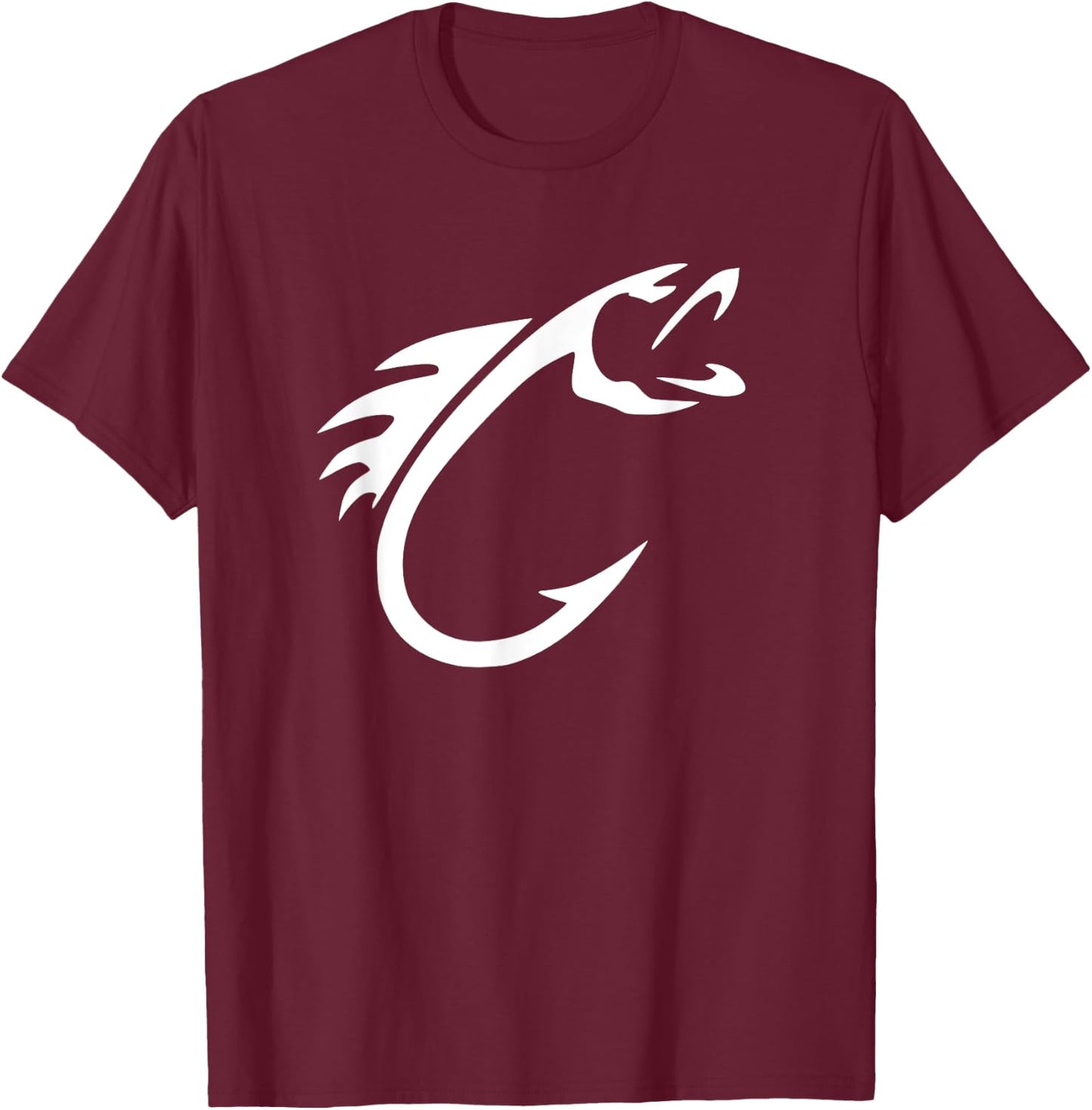 Fish Hook - Reel Life Fishing T-Shirt - T-Shirt | Maroon