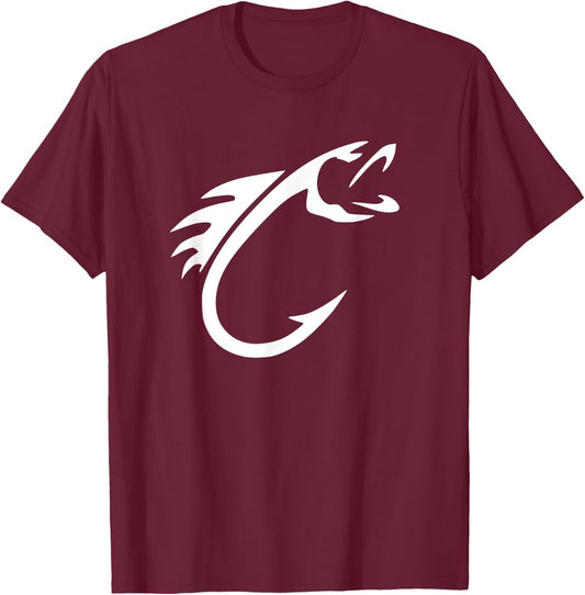 Fish Hook - Reel Life Fishing T-Shirt - T-Shirt | Maroon
