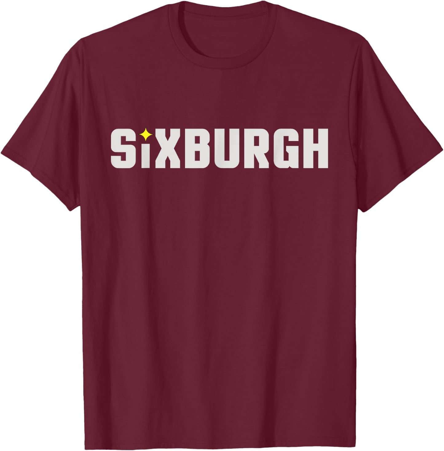 Sixburgh Pittsburgh Football T-Shirt - T-Shirt | Maroon