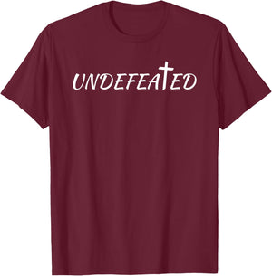 Undefeated God and Jesus T-Shirt - T-Shirt | Maroon