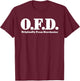 OFD Originally From Dorchester Tops Fields Corner Ashmont T-Shirt - T-Shirt | Maroon