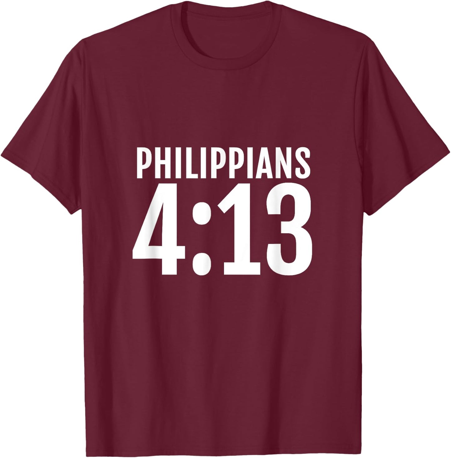 Philippians 4:13 I Can Do All Things In Christ Bible T-Shirt - T-Shirt | Maroon