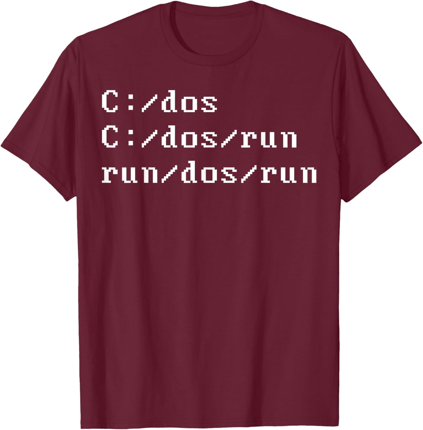 Funny Ms Dos Run Dos Apparel T-Shirt - T-Shirt | Maroon