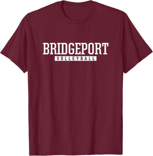 Bridgeport High School Volleyball T-Shirt - T-Shirt | Maroon