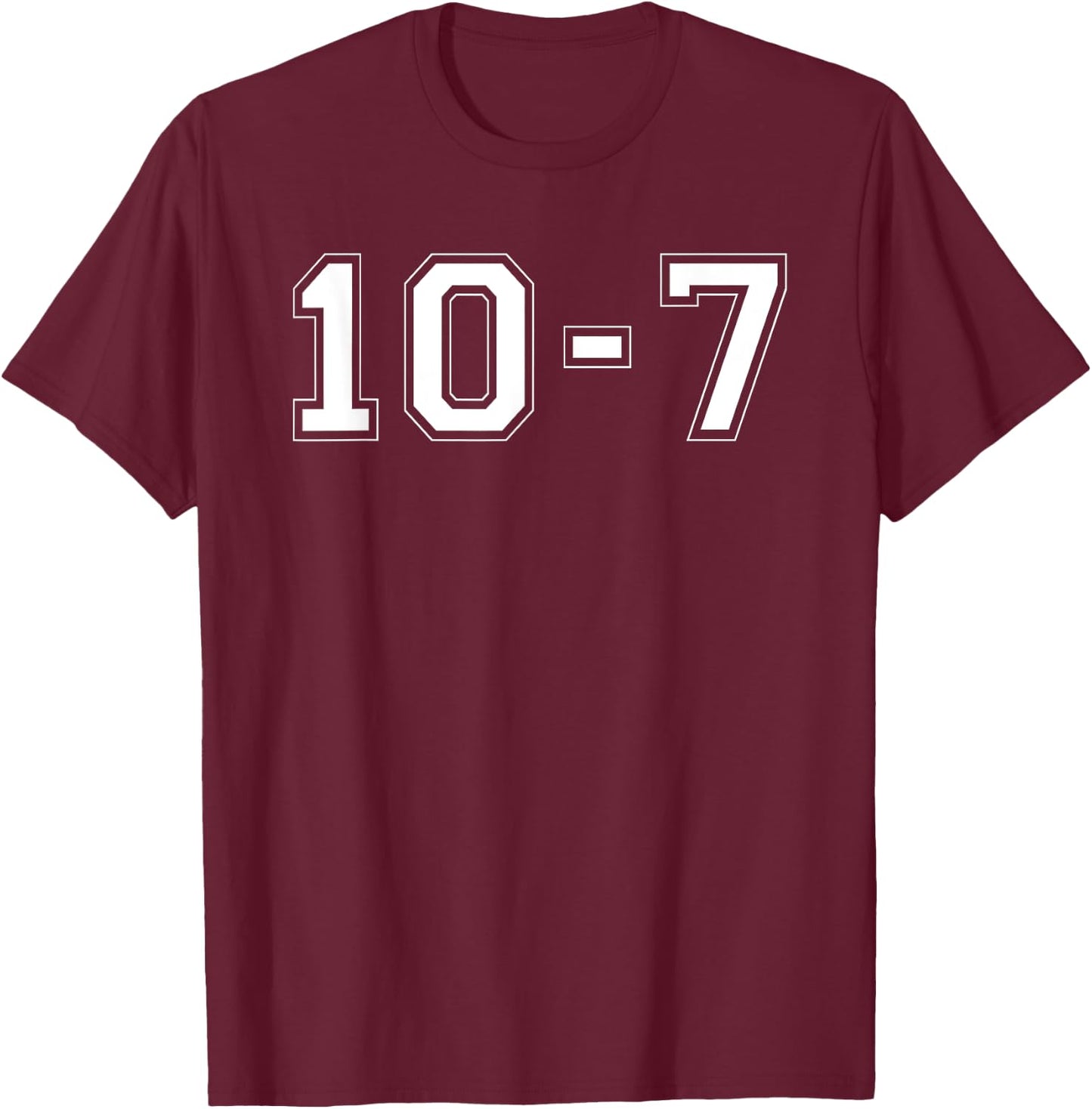 Ten Seven Police Code Out Of Service T-Shirt - T-Shirt | Maroon