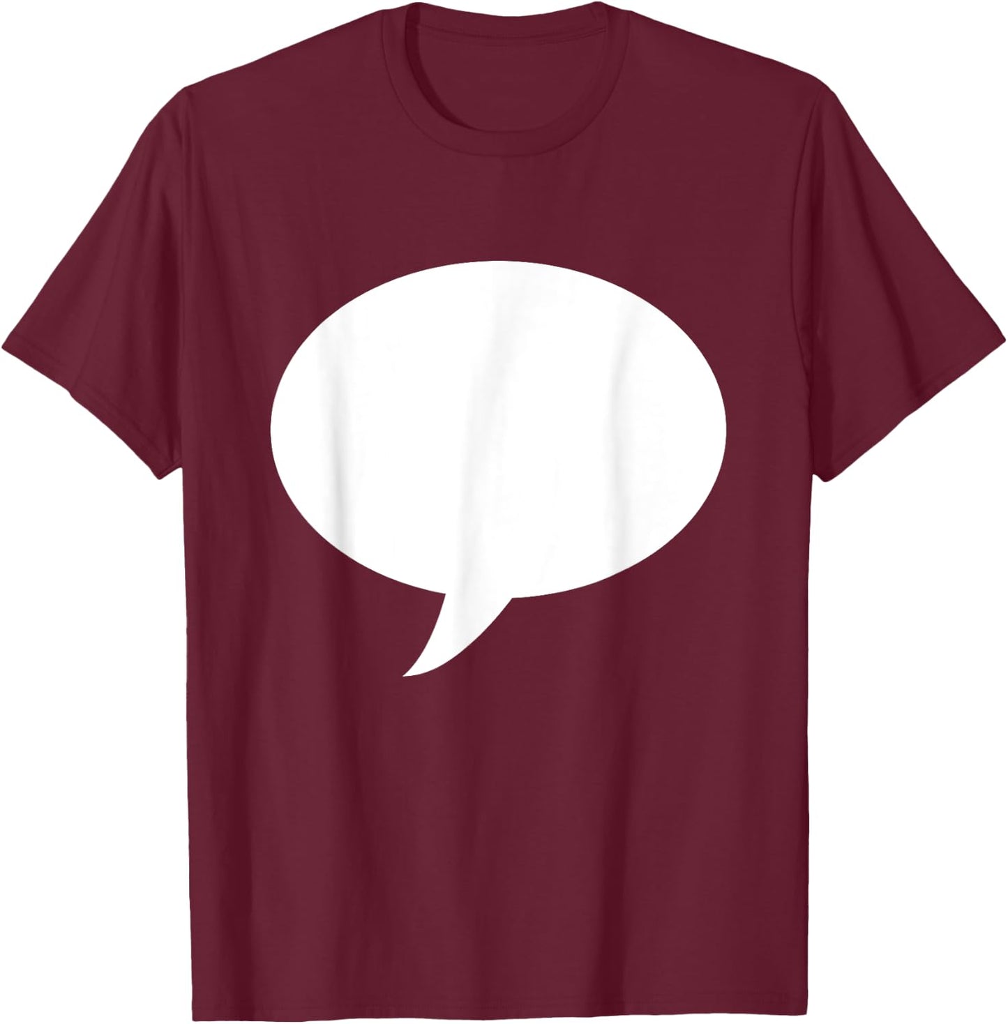 Write On Me Blank T Shirt Speech Bubble T-Shirt - T-Shirt | Maroon