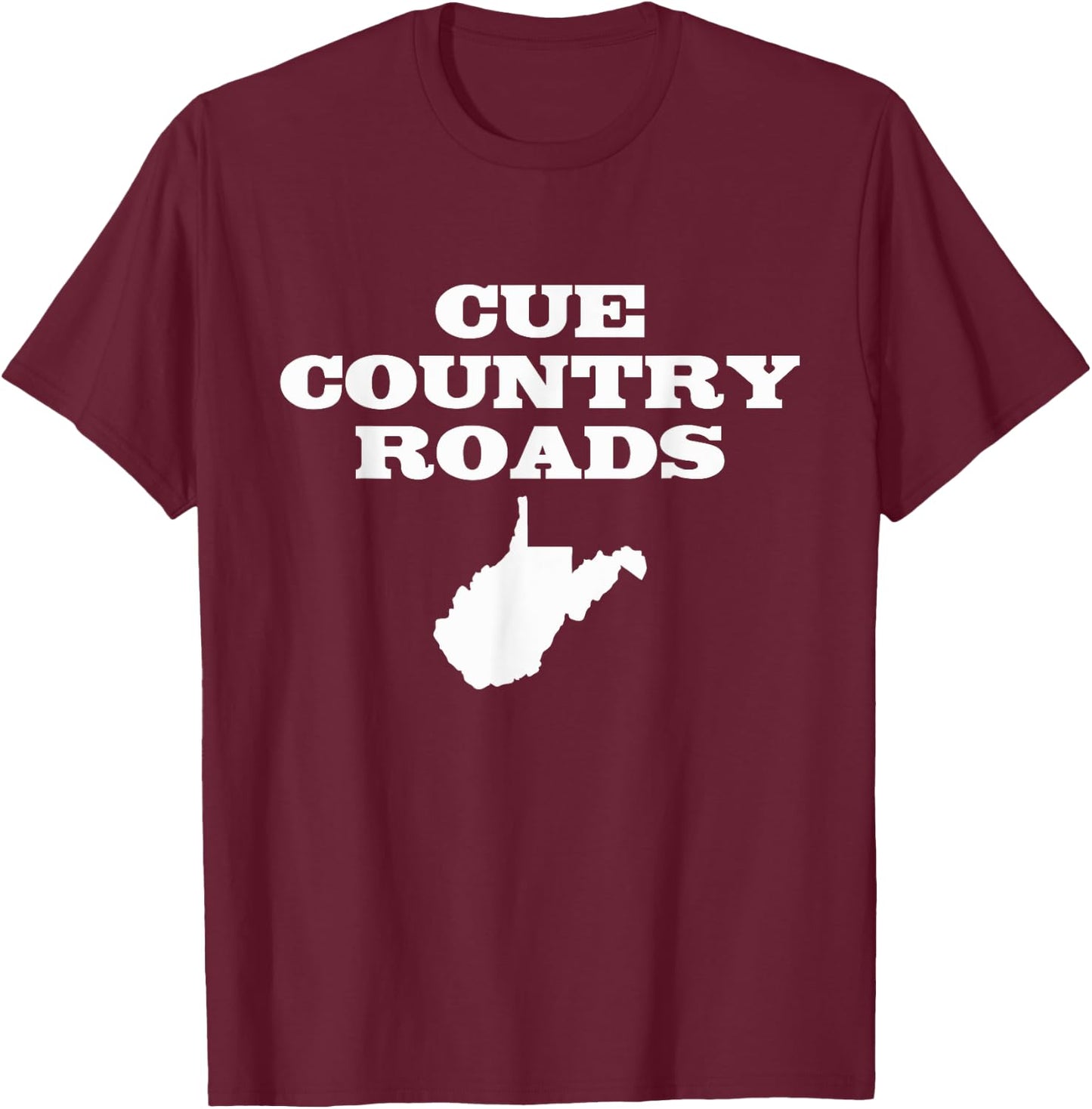 Cue Country Roads T-Shirt - T-Shirt | Maroon