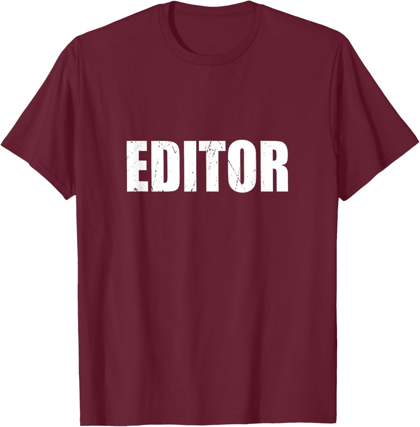 Editor Funny Cute Lazy Easy Simple DIY Halloween Costume T-Shirt - T-Shirt | Maroon