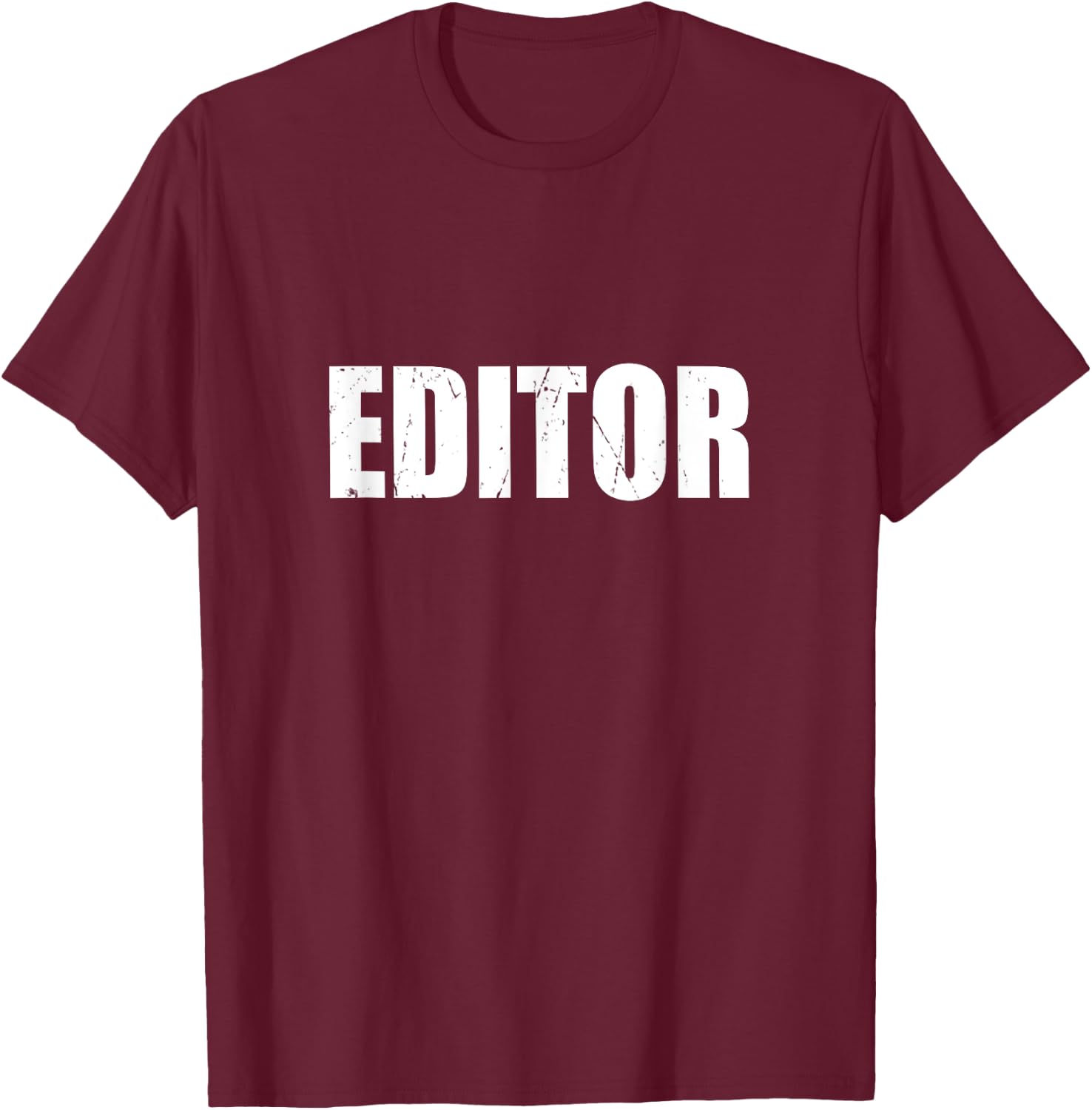 Editor Funny Cute Lazy Easy Simple DIY Halloween Costume T-Shirt - T-Shirt | Maroon
