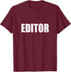Editor Funny Cute Lazy Easy Simple DIY Halloween Costume T-Shirt - T-Shirt | Maroon